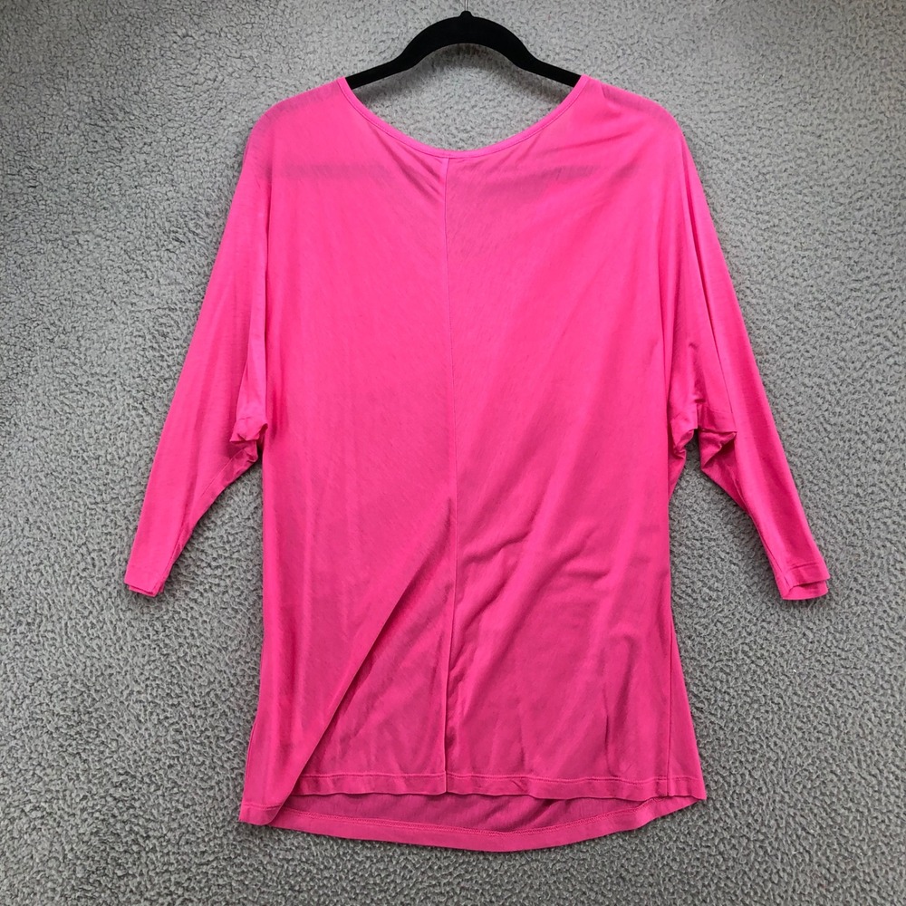 Vince V-Neck Tops Blouse Bundle Lot Womens Medium Black Coral Pink Rayon 3 Pack - Picture 2 of 10